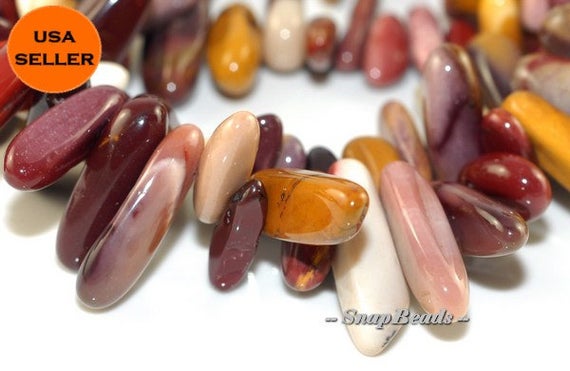Decadence Mookaite Gemstones Pebble Chip 23x8mm Loose Beads 7.5 Inch Half Strand (90108497-106)
