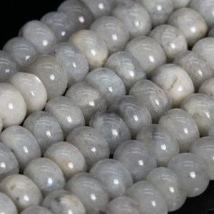 Shop Moonstone Rondelle Beads! Genuine Natural Light Gray Moonstone Loose Beads India Grade A Rondelle Shape 8×4-5mm | Natural genuine rondelle Moonstone beads for beading and jewelry making.  #jewelry #beads #beadedjewelry #diyjewelry #jewelrymaking #beadstore #beading #affiliate #ad
