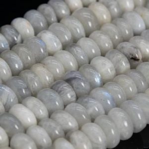 Shop Moonstone Rondelle Beads! Genuine Natural Light Gray Moonstone Loose Beads India Grade A Rondelle Shape 7-8×3-4mm | Natural genuine rondelle Moonstone beads for beading and jewelry making.  #jewelry #beads #beadedjewelry #diyjewelry #jewelrymaking #beadstore #beading #affiliate #ad