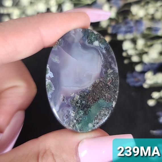 Scenic Moss Agate Cabochon, Choose Your Oval Gemstone Crystal Cab For Jewelry Making Or Crystal Grids