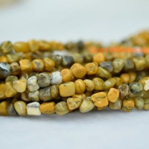 Shop Moss Agate Chip & Nugget Beads! 15.5" 3~5mm Natural Yellow Moss agate pebbles beads, small Moss agate pebbles, Moss agate potato beads, small nugget beads | Natural genuine chip Moss Agate beads for beading and jewelry making.  #jewelry #beads #beadedjewelry #diyjewelry #jewelrymaking #beadstore #beading #affiliate #ad
