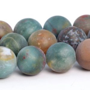 Shop Moss Agate Round Beads! Matte Multicolor Moss Agate Beads Grade AAA Genuine Natural Gemstone Round Loose Beads 4-5MM 6MM 8MM 10MM 12MM Bulk Lot Options | Natural genuine round Moss Agate beads for beading and jewelry making.  #jewelry #beads #beadedjewelry #diyjewelry #jewelrymaking #beadstore #beading #affiliate #ad