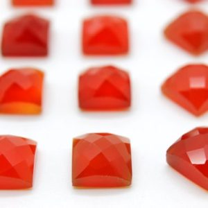 Shop Onyx Cabochons! GCF-1279 – Red Onyx Faceted Cabochon – 8x8mm Square – Gemstone Cabochon – 1 Pc | Natural genuine stones & crystals in various shapes & sizes. Buy raw cut, tumbled, or polished gemstones for making jewelry or crystal healing energy vibration raising reiki stones. #crystals #gemstones #crystalhealing #crystalsandgemstones #energyhealing #affiliate #ad