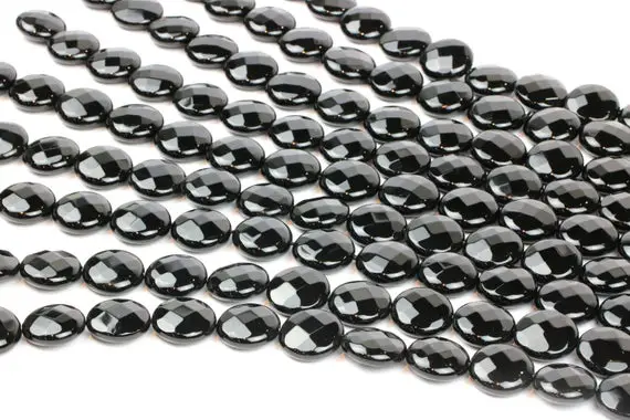 Coin Beads,faceted Beads,black Onyx Beads,round Coin Beads,semiprecious Beads,black Beads,natural Beads,coin Gem Beads, Aa Quality