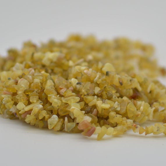 Yellow Opal Gemstone Chips Nuggets Beads - 5mm - 8mm - 32" Strand