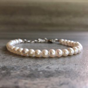 Shop Pearl Bracelets! Modern Pearl Bracelet with Extender | Freshwater Pearl Jewelry | Adjustable Bracelet for Small or Large Wrists | Minimalist Wedding Jewelry | Natural genuine Pearl bracelets. Buy handcrafted artisan wedding jewelry.  Unique handmade bridal jewelry gift ideas. #jewelry #beadedbracelets #gift #crystaljewelry #shopping #handmadejewelry #wedding #bridal #bracelets #affiliate #ad