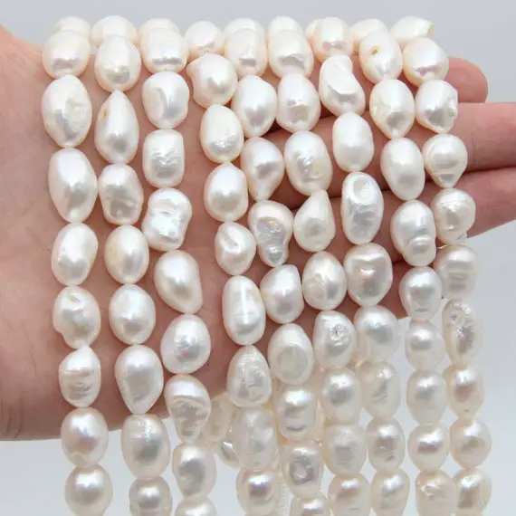 12~13mm Nugget Pearl Beads,white Color Pearl,natural Freshwater Pearl Beads,seed Pearl,luster Pearl,loose Pearl Strand Beads,pearl Jewelry.
