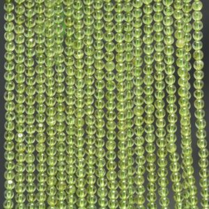 Shop Peridot Round Beads! 3mm Pedoretes Peridot Gemstone Grade AAA Green Round 3mm Loose Beads 16 inch Full Strand (90147941-107-3mm F) | Natural genuine round Peridot beads for beading and jewelry making.  #jewelry #beads #beadedjewelry #diyjewelry #jewelrymaking #beadstore #beading #affiliate #ad