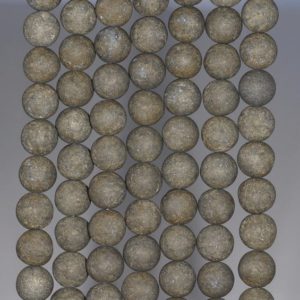 Shop Pyrite Round Beads! 8MM Matte Pyrite Gemstones Round 8MM Loose Beads 15.5 inch Full Strand (80000580-279) | Natural genuine round Pyrite beads for beading and jewelry making.  #jewelry #beads #beadedjewelry #diyjewelry #jewelrymaking #beadstore #beading #affiliate #ad