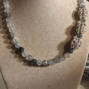 Shop Quartz Crystal Necklaces! Gray Necklace – Quartz Jewelry – Gemstone Jewellery – Sterling Silver – Crystals – Beaded | Natural genuine Quartz necklaces. Buy crystal jewelry, handmade handcrafted artisan jewelry for women.  Unique handmade gift ideas. #jewelry #beadednecklaces #beadedjewelry #gift #shopping #handmadejewelry #fashion #style #product #necklaces #affiliate #ad