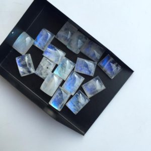 Shop Rainbow Moonstone Stones & Crystals! 6 Pieces 14x10mm Each AAA Rainbow Moonstone Smooth Rectangle Shaped Loose Cabochons SKU-MS34 | Natural genuine stones & crystals in various shapes & sizes. Buy raw cut, tumbled, or polished gemstones for making jewelry or crystal healing energy vibration raising reiki stones. #crystals #gemstones #crystalhealing #crystalsandgemstones #energyhealing #affiliate #ad