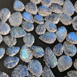 Shop Rainbow Moonstone Cabochons! 7-11mm Rainbow Moonstone Cabochons, Natural Hand Carved Leaf Shape Cabochons, Moonstone Flat Back Cabochons for Jewelry, 5 Pcs – PDG243 | Natural genuine stones & crystals in various shapes & sizes. Buy raw cut, tumbled, or polished gemstones for making jewelry or crystal healing energy vibration raising reiki stones. #crystals #gemstones #crystalhealing #crystalsandgemstones #energyhealing #affiliate #ad