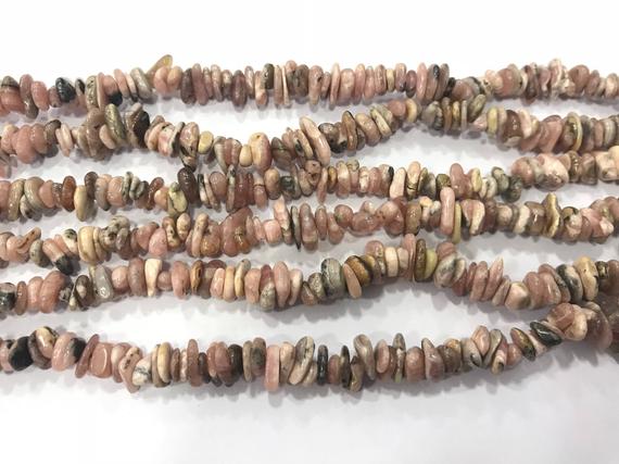 Natural Rhodochrosite 5-8mm Chips Genuine Pink Loose Nugget Grade Ab Beads 34 Inch Jewelry Supply Bracelet Necklace Material Support