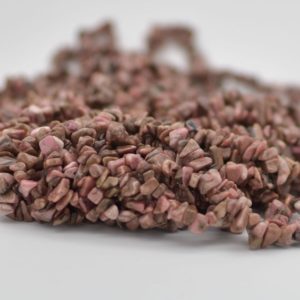 Shop Rhodonite Chip & Nugget Beads! High Quality Grade A Natural Rhodonite Semi-precious Gemstone Chips Nuggets Beads – 5mm – 8mm, 32" Strand | Natural genuine chip Rhodonite beads for beading and jewelry making.  #jewelry #beads #beadedjewelry #diyjewelry #jewelrymaking #beadstore #beading #affiliate #ad