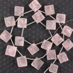 Shop Rose Quartz Chip & Nugget Beads! AAA Quality 1 Strand Natural Rose Quartz Gemstone, Uneven Square Shape Pink Raw, 21 Pieces Gems Size 10-13 MM Making Jewelry Wholesale Price | Natural genuine chip Rose Quartz beads for beading and jewelry making.  #jewelry #beads #beadedjewelry #diyjewelry #jewelrymaking #beadstore #beading #affiliate #ad