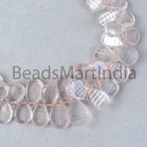 Shop Rose Quartz Bead Shapes! Rose Quartz Fancy Cut Pear Shape Beads, 7X10.5-9.5X14.5 Mm Rose Quartz Beads, Rose Quartz Gemstone Beads, Rose Quartz Pear Shape Beads | Natural genuine other-shape Rose Quartz beads for beading and jewelry making.  #jewelry #beads #beadedjewelry #diyjewelry #jewelrymaking #beadstore #beading #affiliate #ad