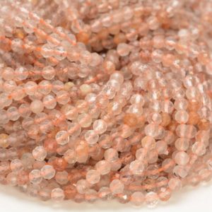 Shop Rutilated Quartz Faceted Beads! 2MM Rutilated Quartz Gemstone Bronze Micro Faceted Round Grade Aa Beads 15.5inch WHOLESALE (80010188-A194) | Natural genuine faceted Rutilated Quartz beads for beading and jewelry making.  #jewelry #beads #beadedjewelry #diyjewelry #jewelrymaking #beadstore #beading #affiliate #ad
