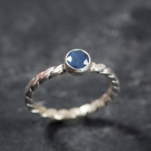 Shop Sapphire Rings! Real Sapphire Ring, Natural Sapphire, Blue Stackable Ring, Promise Ring, September Birthstone, Blue Ring, Silver Promise Ring, Vintage Rings | Natural genuine Sapphire rings, simple unique handcrafted gemstone rings. #rings #jewelry #shopping #gift #handmade #fashion #style #affiliate #ad