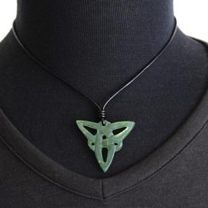 Shop Serpentine Pendants! Celtic Necklace, Mens Necklace, Gemstone Choker, Green Pendant, Serpentine Pendant, Unisex Jewelry, Green Stone Pendant, Celtic Knot Pendant | Natural genuine Serpentine pendants. Buy handcrafted artisan men's jewelry, gifts for men.  Unique handmade mens fashion accessories. #jewelry #beadedpendants #beadedjewelry #shopping #gift #handmadejewelry #pendants #affiliate #ad