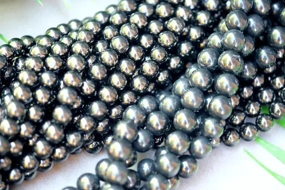 4mm-16mm Black Shungite Beads From Karelia 6mm, 10mm, 12mm, 14mm, 16mm Full Bead Strands Or Half Strand High Quality Lowest Price Guarantee