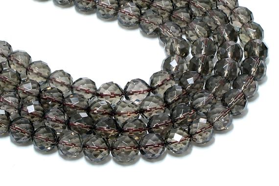 Smoky Quartz Beads,brown Beads,round Beads,faceted Beads,gemstone Beads,large Beads,custom Beads,semiprecious Beads,diy Beads,aa Quality