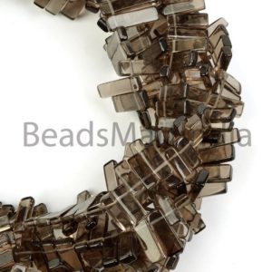 Shop Smoky Quartz Bead Shapes! 3X8-4X15 MM Smoky Quartz Smooth Stick Shape Gemstone Beads, Smoky Quartz Fancy Shape Beads, Smoky Quartz Plain Beads, Quartz Smooth Beads | Natural genuine other-shape Smoky Quartz beads for beading and jewelry making.  #jewelry #beads #beadedjewelry #diyjewelry #jewelrymaking #beadstore #beading #affiliate #ad