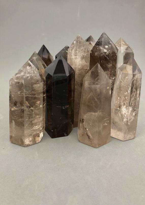 Smoky Quartz Crystal Point (2" Tall) For Root Chakra, Grounding, Staying In The Now Moment, Stabilizing, Empath Protection, Metaphysical