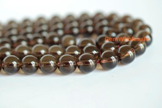 15.5" 6mm Natural Smoky Quartz Round Beads, Gemstone Diy Beads,smoky Grey Crystal Semi-precious Stone Beads