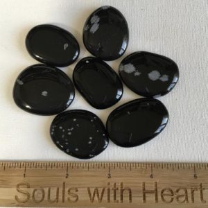 Snowflake Obsidian Palm Stone, Healing Crystal, Healing Stone, Gemstone Stone, Spiritual Stone | Natural genuine stones & crystals in various shapes & sizes. Buy raw cut, tumbled, or polished gemstones for making jewelry or crystal healing energy vibration raising reiki stones. #crystals #gemstones #crystalhealing #crystalsandgemstones #energyhealing #affiliate #ad
