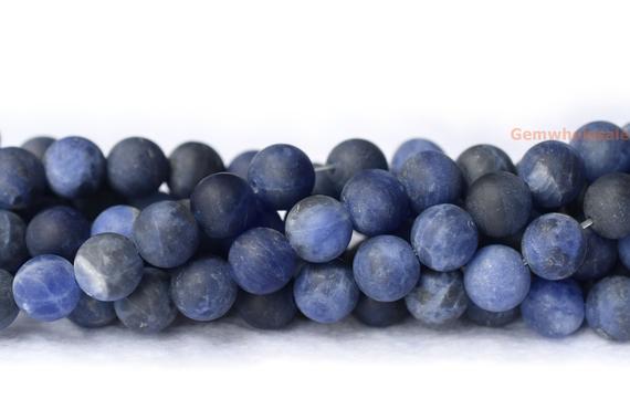 15.5" 4mm/6mm Matte Natural Sodalite Stone Round Beads ,dark Blue Gemstone,semi Precious Stone,jewelry Wholesaler From China