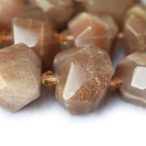 15.5" Natural sunstone 15~20mm faceted nugget, high quality multi color gemstone nugget beads, big stone cutting nugget beads | Natural genuine chip Sunstone beads for beading and jewelry making.  #jewelry #beads #beadedjewelry #diyjewelry #jewelrymaking #beadstore #beading #affiliate #ad