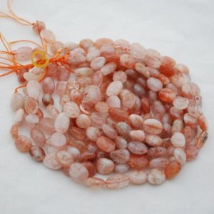 Shop Sunstone Chip & Nugget Beads! High Quality Grade A Natural Sunstone Semi-precious Gemstone Pebble Tumbled stone Nugget Beads approx 7mm-10mm – 15" strand | Natural genuine chip Sunstone beads for beading and jewelry making.  #jewelry #beads #beadedjewelry #diyjewelry #jewelrymaking #beadstore #beading #affiliate #ad