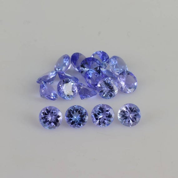 4 Mm Natural Tanzanite Faceted Round Aaa+ Grade Loose Gemstone - 100% Natural Tanzanite Gemstone - Blue Tanzanite Jewelry Gemstone
