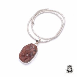 THULITE Druzy Fine 925 Sterling Silver Pendant & FREE 2MM Italian 925 Sterling Silver Chain P6337 THULITE Druzy Fine 925 Sterling Silver Pendant & FREE 2MM Italian 925 Sterling Silver Chain P6337