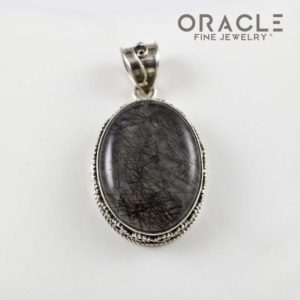 Shop Tourmalinated Quartz Pendants! Sterling Silver Tourmalated Quartz Pendant | Natural genuine Tourmalinated Quartz pendants. Buy crystal jewelry, handmade handcrafted artisan jewelry for women.  Unique handmade gift ideas. #jewelry #beadedpendants #beadedjewelry #gift #shopping #handmadejewelry #fashion #style #product #pendants #affiliate #ad