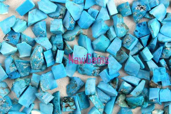 50 Pieces Natural Turquoise Rough,loose Gemstone,6-8 Mm Approx,rough Gemstone,turquoise Rough,making Jewelry,undrilled Rough,wholesale Price