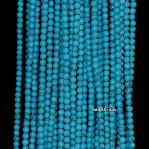 Shop Turquoise Round Beads! 2mm Turquoise Gemstone Turquoise Blue Round 2mm Loose Beads 15.5 inch Full Strand (90189197-107-T2) | Natural genuine round Turquoise beads for beading and jewelry making.  #jewelry #beads #beadedjewelry #diyjewelry #jewelrymaking #beadstore #beading #affiliate #ad