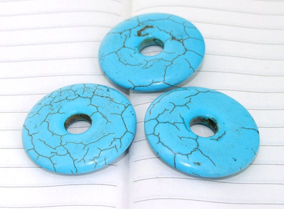 Coin Turquoise Bead---- 38mm----one Bead
