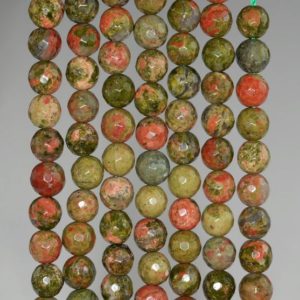 Shop Unakite Faceted Beads! 6MM  Unakite Gemstone Faceted Round Loose Beads 15 inch Full Strand (90182387-AAA117) | Natural genuine faceted Unakite beads for beading and jewelry making.  #jewelry #beads #beadedjewelry #diyjewelry #jewelrymaking #beadstore #beading #affiliate #ad