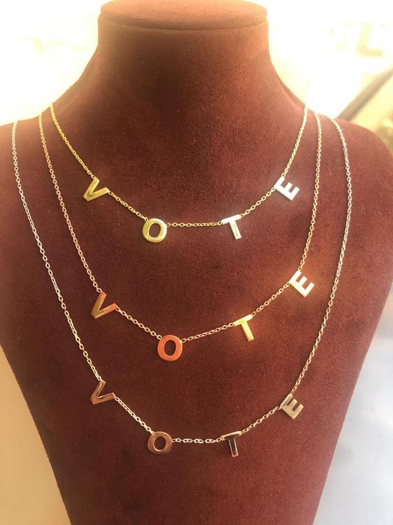 Gold Initial Necklace , Silver Custom Letter Necklace , Christmas Gift Necklace , Mama Necklace , Mom Gift Necklace , Birthday Gift Necklace