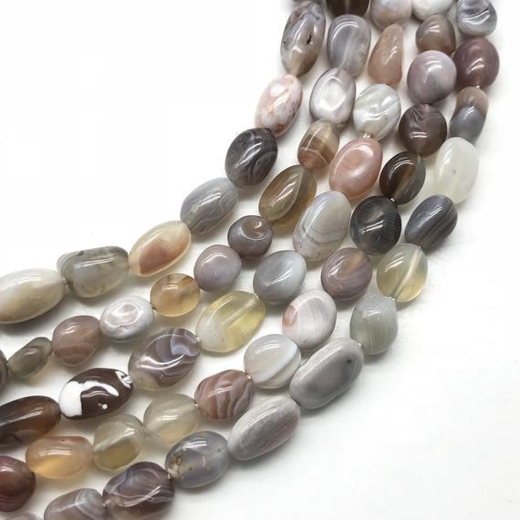 7-9mm Botswana Agate Nugget Beads, Gemstone Beads, Wholesale Beads