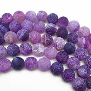 Shop Agate Bead Shapes! 10mm Frosted Agate Beads, Purple Agate Beads, Gemstone Beads, Wholesale Beads | Natural genuine other-shape Agate beads for beading and jewelry making.  #jewelry #beads #beadedjewelry #diyjewelry #jewelrymaking #beadstore #beading #affiliate #ad