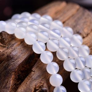 Shop Agate Round Beads! U Pick 1 Strand/15" AAA Natural White Agate Healing Gemstone 4mm 6mm 8mm 10mm Round Spacer Beads for Earrings Bracelet Jewelry Making | Natural genuine round Agate beads for beading and jewelry making.  #jewelry #beads #beadedjewelry #diyjewelry #jewelrymaking #beadstore #beading #affiliate #ad