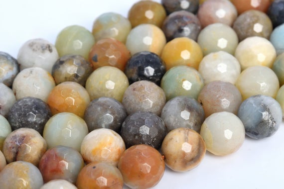 Genuine Natural Microcline Loose Beads Micro Faceted Round Shape 6mm 8mm 10mm