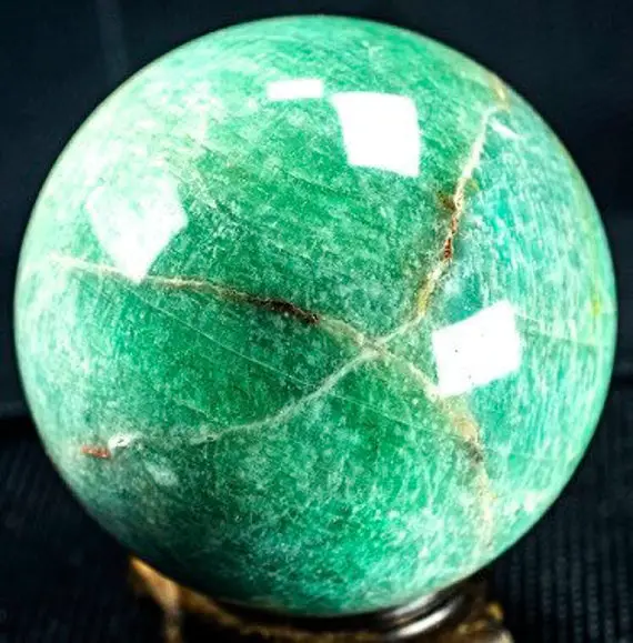 Amazonite Sphere  3.3" Diameter And Weighs 1.68 Pounds