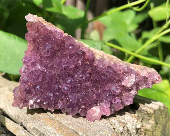 Amethyst Cluster From Alacham Mine In Turkey #18 Purple Crystal Druzy, February Birthstone, Home Decor, Witchy Home Accent, For Protection