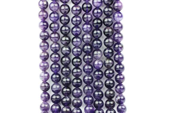 Natural Amethyst Beads,purple Beads,gemstone Beads,round Beads,semiprecious Beads,amethyst Loose Beads,diy - 16" Full Strand