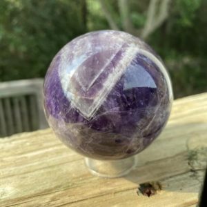 Shop Amethyst Shapes! Amethyst Sphere – Reiki Energy Infused Crystal Ball – Amethyst Crystal Orb – Chevron Amethyst #7 | Natural genuine stones & crystals in various shapes & sizes. Buy raw cut, tumbled, or polished gemstones for making jewelry or crystal healing energy vibration raising reiki stones. #crystals #gemstones #crystalhealing #crystalsandgemstones #energyhealing #affiliate #ad