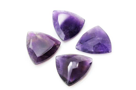 Purple Amethyst Trillion Gemstone,triangle Stone,triangle Gemstone,trillion Loose Stone,gemstones,jewelry Making Supplies - 1 Stone
