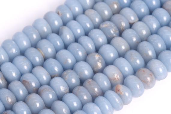 Genuine Natural Angelite Loose Beads Grade A Rondelle Shape 6-7x3mm 7x4mm 8x5mm 9x5mm 10x5mm